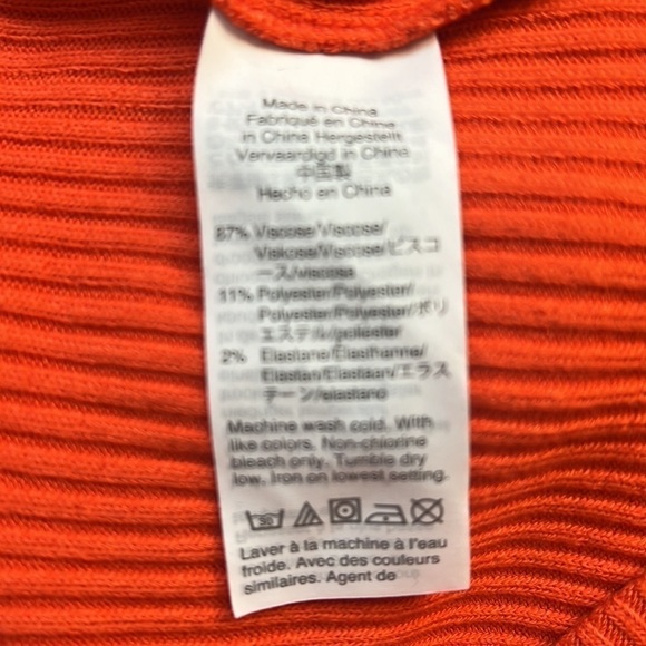 J. Crew Orange Knit Shell Size Small - Picture 7 of 7